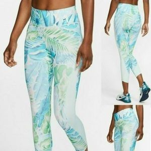 NWT Nike tropical print crop leggings tight/compression size small